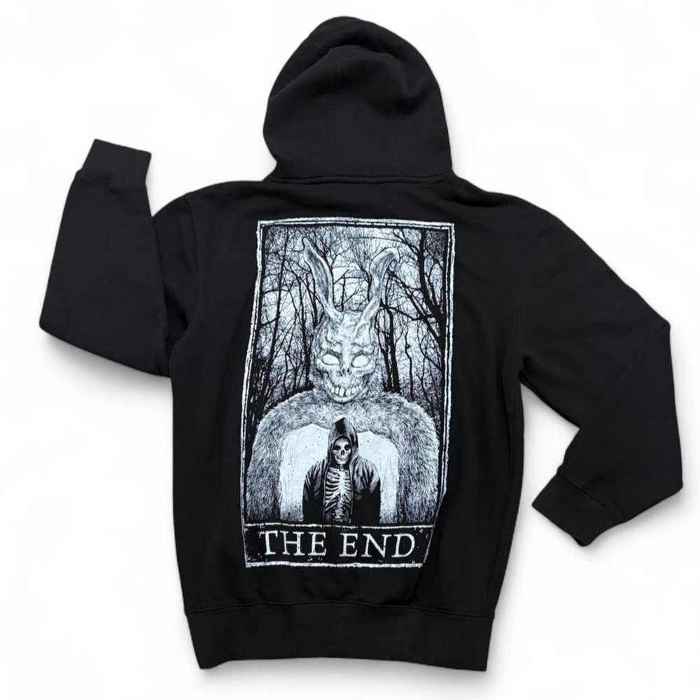 Mortus Viventi "The End" Tarot Hoodie Donnie Darko Frank the Bunny Alt Goth M - Picture 2 of 8
